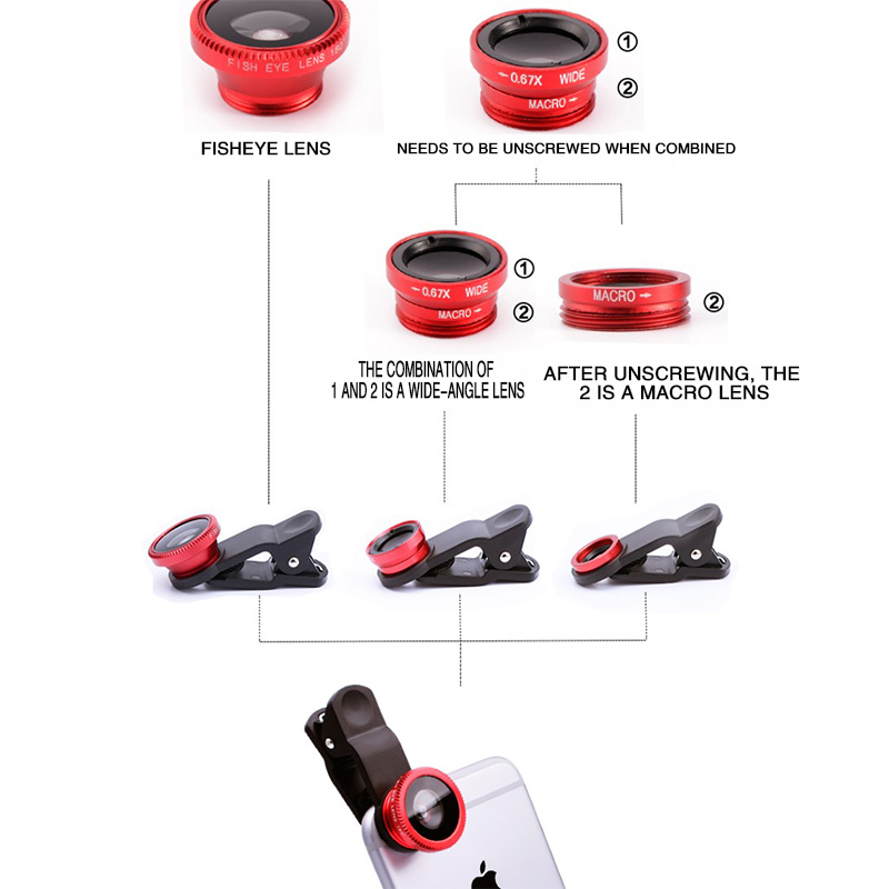 Lente 3 em 1 para celular com  - Fishing Camera avaliação e preço